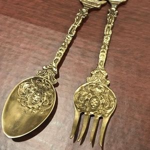 Antique Montagnani Gondola Italy Spoon and Fork